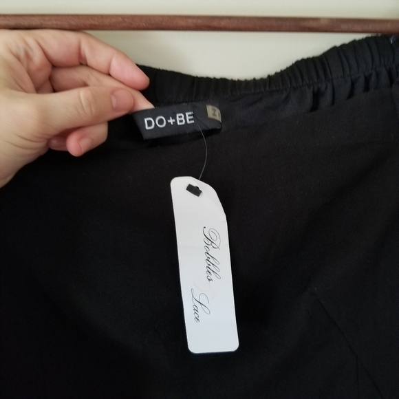 Nwt Do + Be Off Shoulder Open Sleeve Tailored Black Top Size Small - Picture 4 of 7